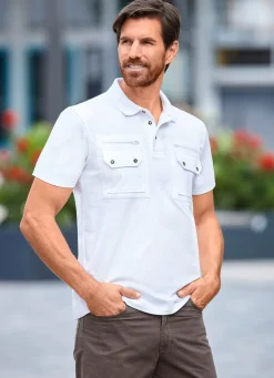 Outlet BADER Poloshirt in 3 Farben WEISS