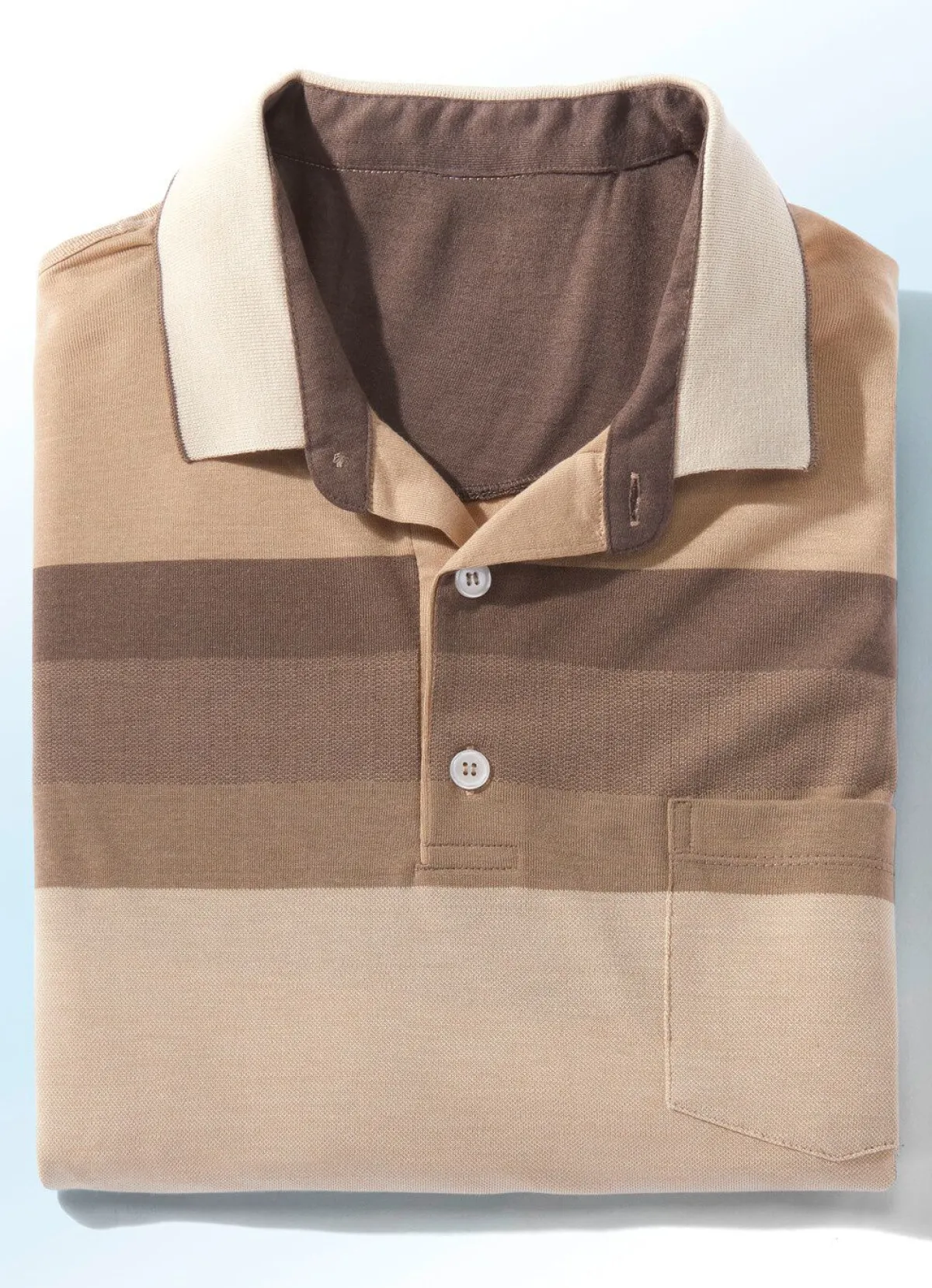 New BADER Poloshirt in 3 Farben BEIGE-CAMEL