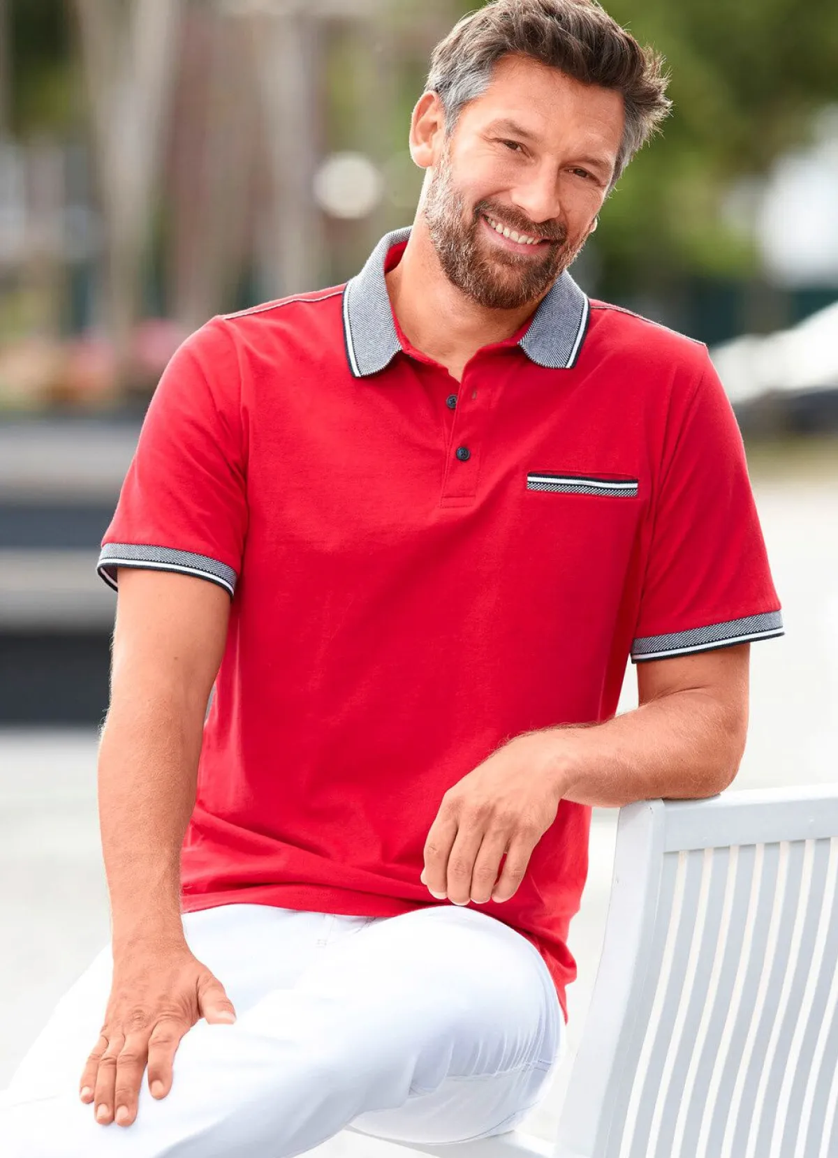 Clearance BADER Poloshirt in 3 Farben ROT