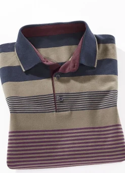 Best BADER Poloshirt in 2 Farben MARINE-CAMEL-BORDEAUX