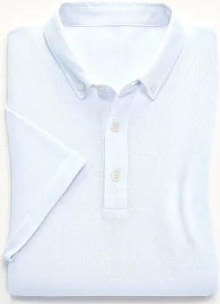 New BADER Poloshirt in Struktur-Qualität WEISS