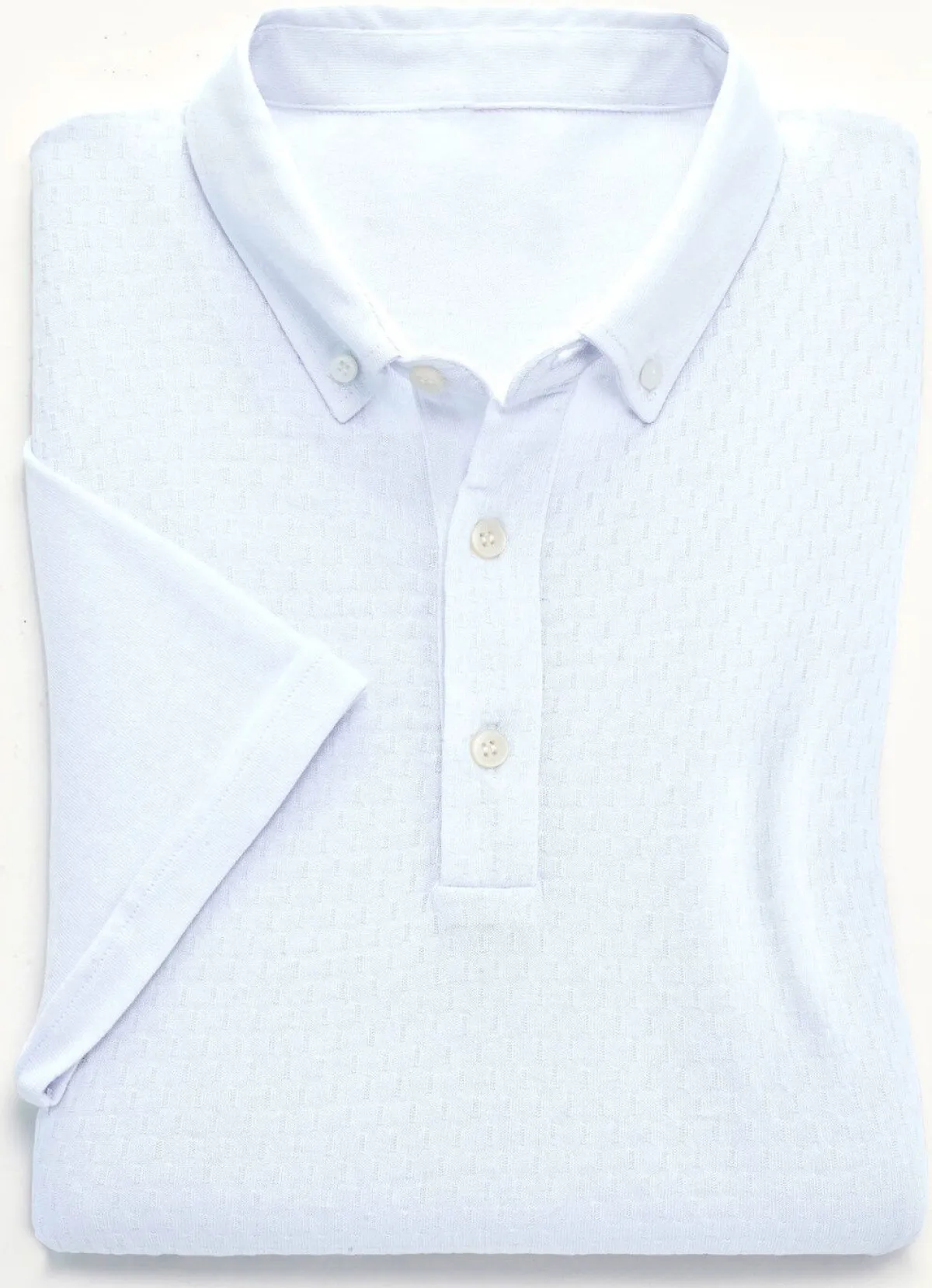 New BADER Poloshirt in Struktur-Qualität WEISS