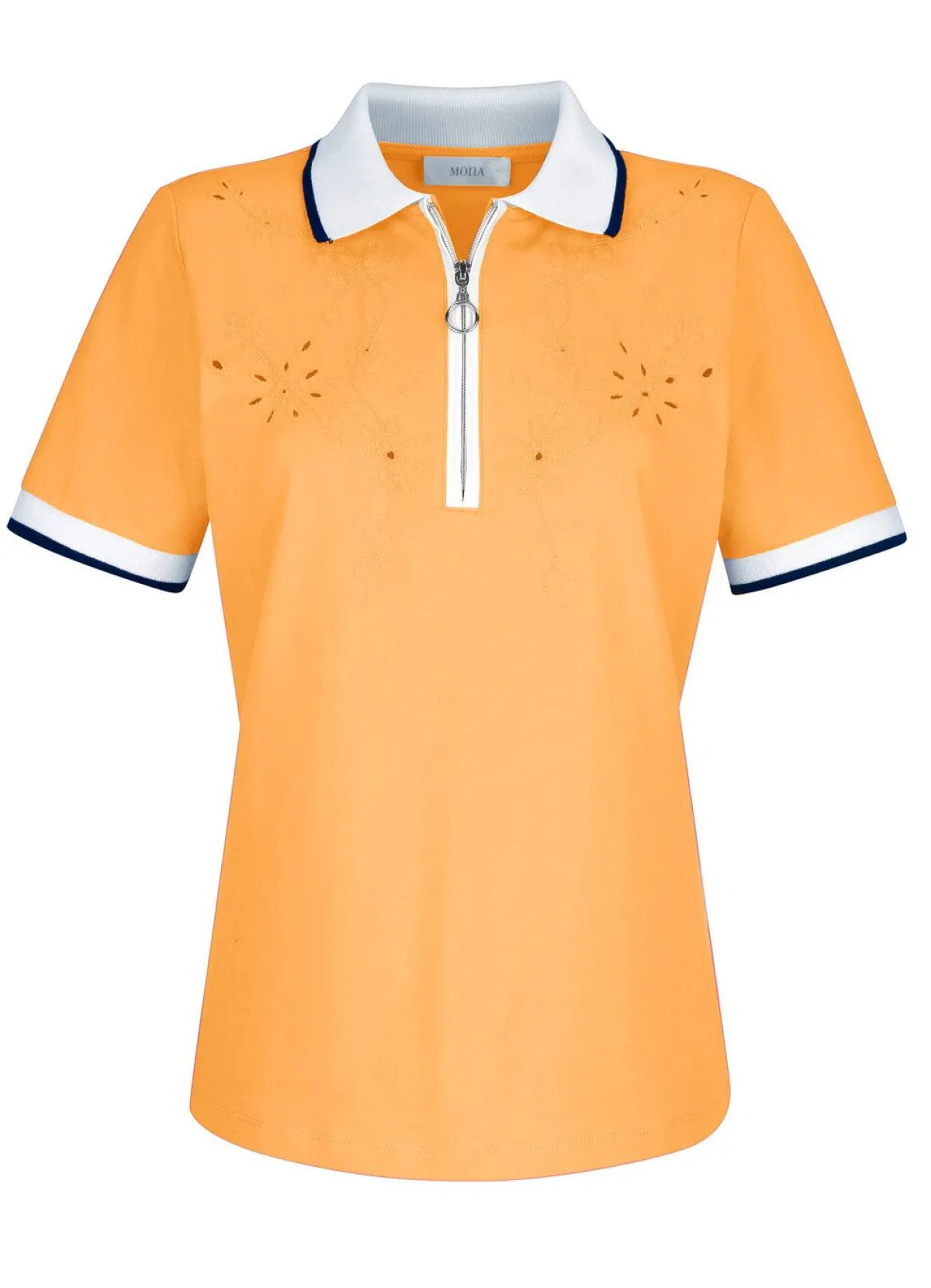 BADER Poloshirt mit Cut-Outs in 2 Farben GELB