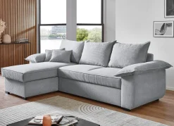 Outlet BADER Polsterecke mit Bettfunktion und Bettkasten GRAU