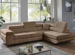 Clearance BADER Polsterecke mit Bettfunktion und Bettkasten BRAUN