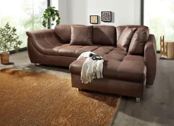 Sale BADER Polsterecke mit Bettfunktion BRAUN