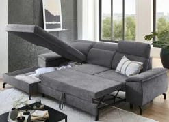 Best BADER Polsterecke mit Bettfunktion und Bettkasten DUNKELGRAU