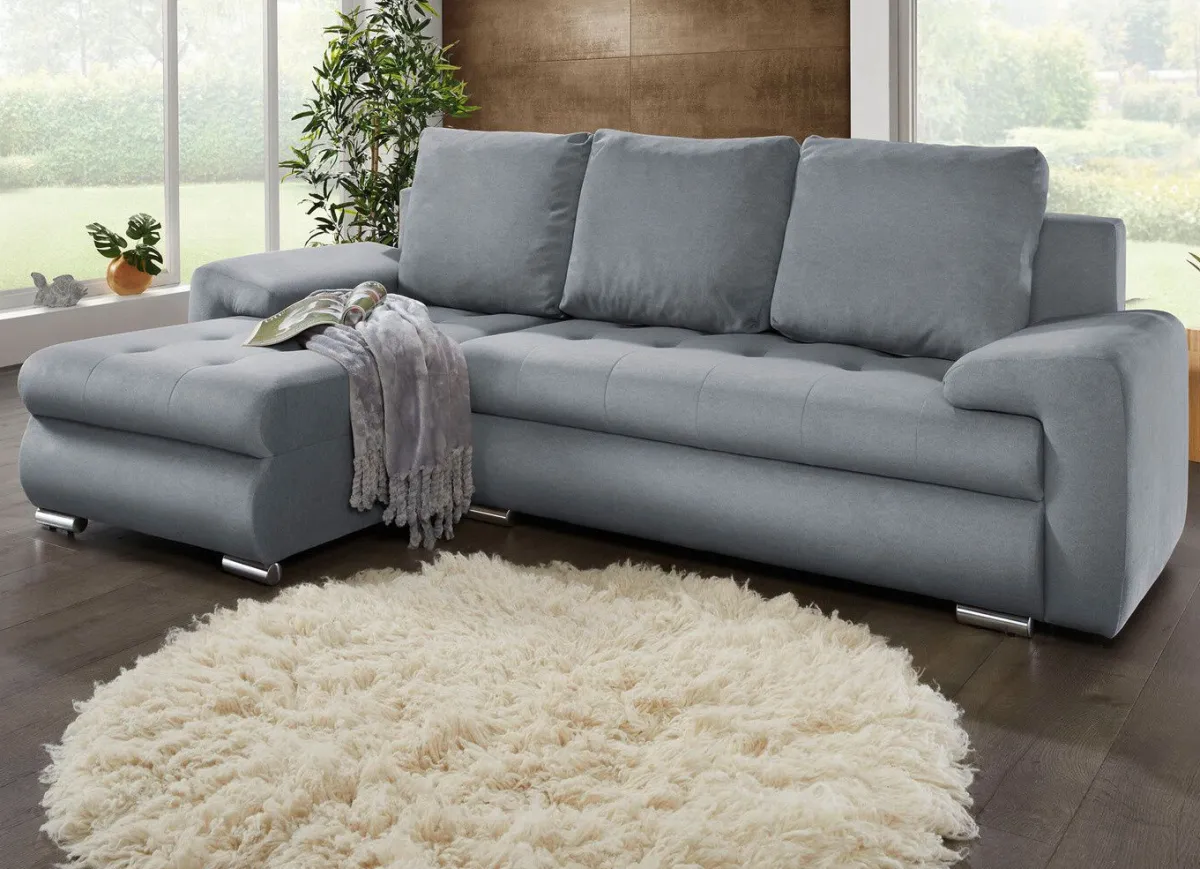 Best BADER Polsterecke mit Bettfunktion und Bettkasten GRAU