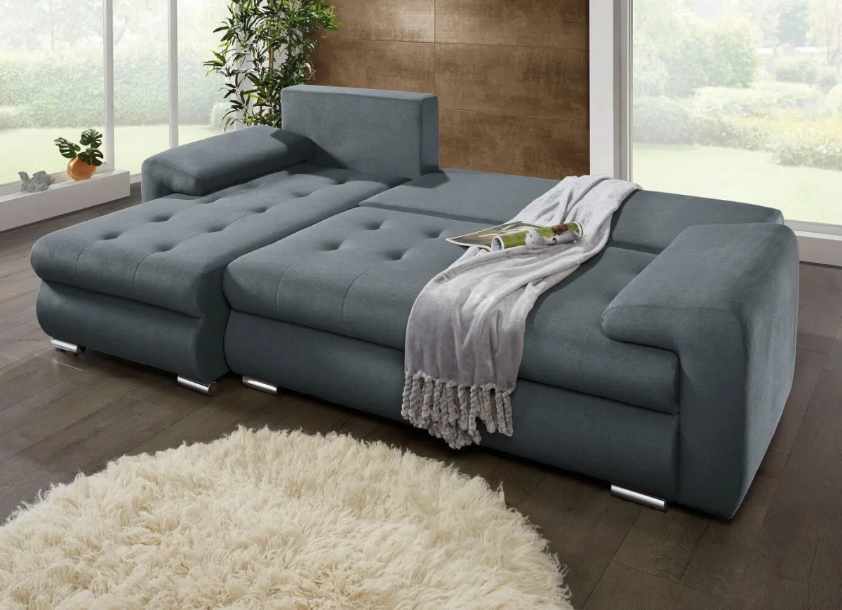 Sale BADER Polsterecke mit Bettfunktion und Bettkasten ANTHRAZIT