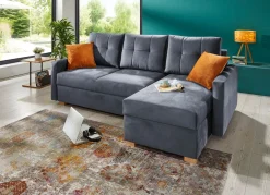 Clearance BADER Polsterecke mit Bettfunktion ANTHRAZIT
