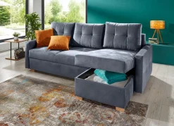 Clearance BADER Polsterecke mit Bettfunktion ANTHRAZIT