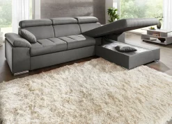 Clearance BADER Polsterecke mit Bettfunktion GRAU