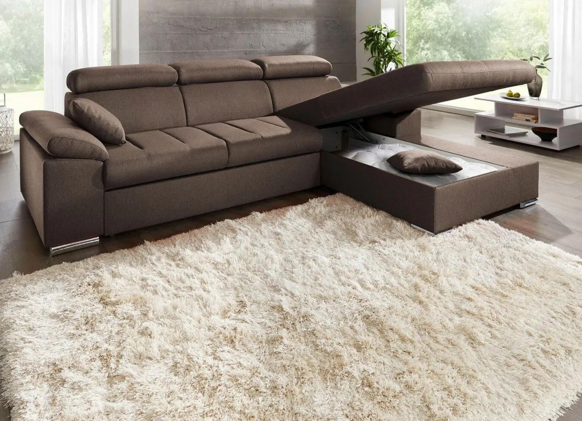 Outlet BADER Polsterecke mit Bettfunktion BRAUN