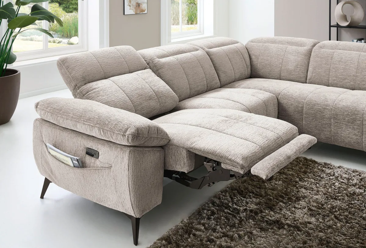 New BADER Polsterecke mit Funktion beige