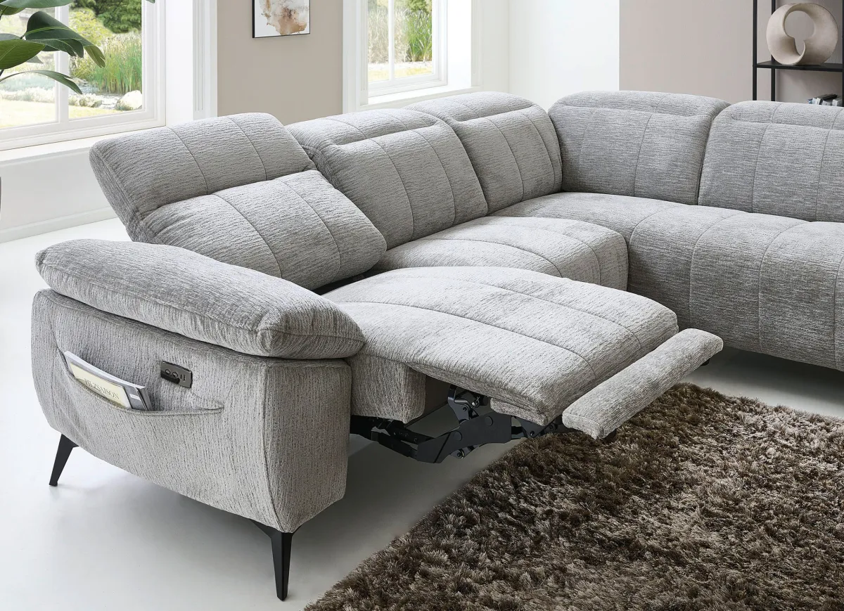 Outlet BADER Polsterecke mit Funktion grau