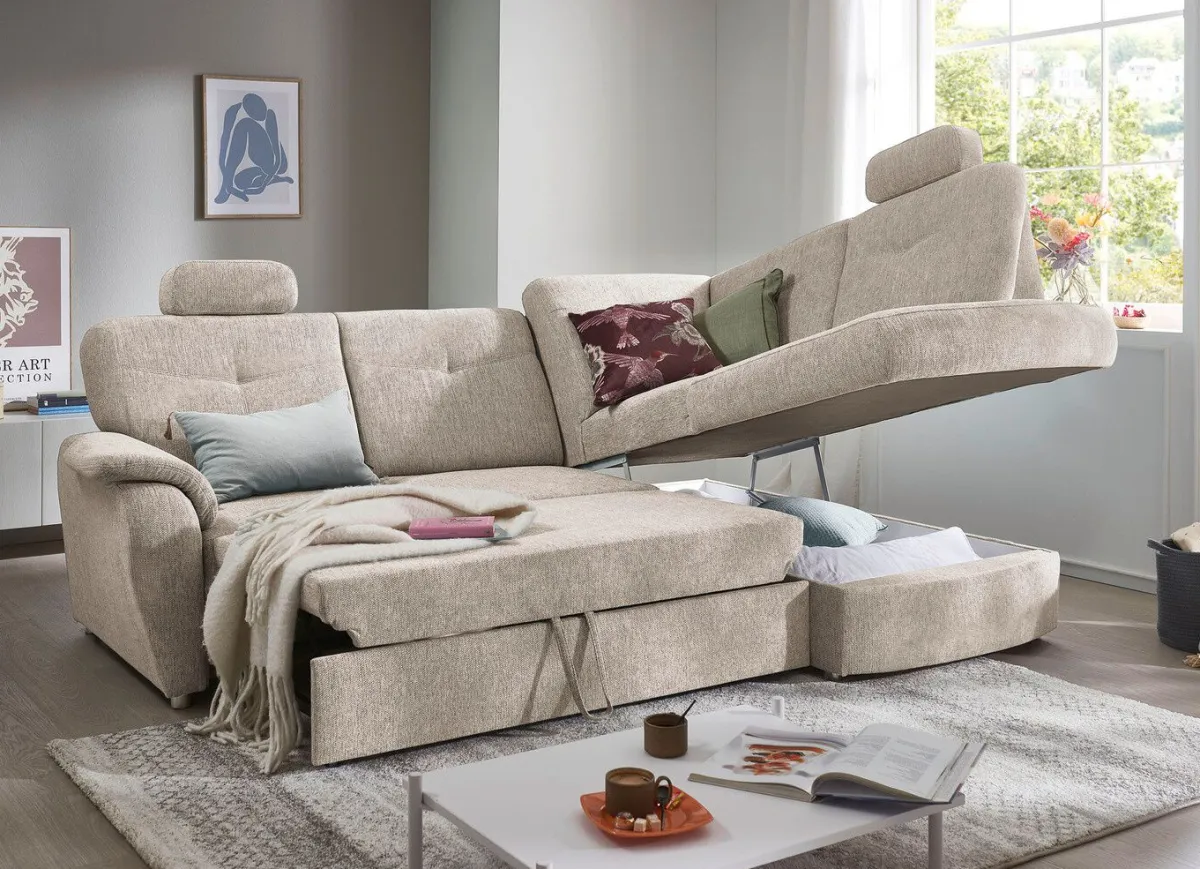 Hot BADER Polsterecke mit Funktion BEIGE