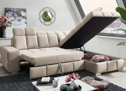 New BADER Polsterecke mit Funktion und verstellbaren Kopfstützen CREME