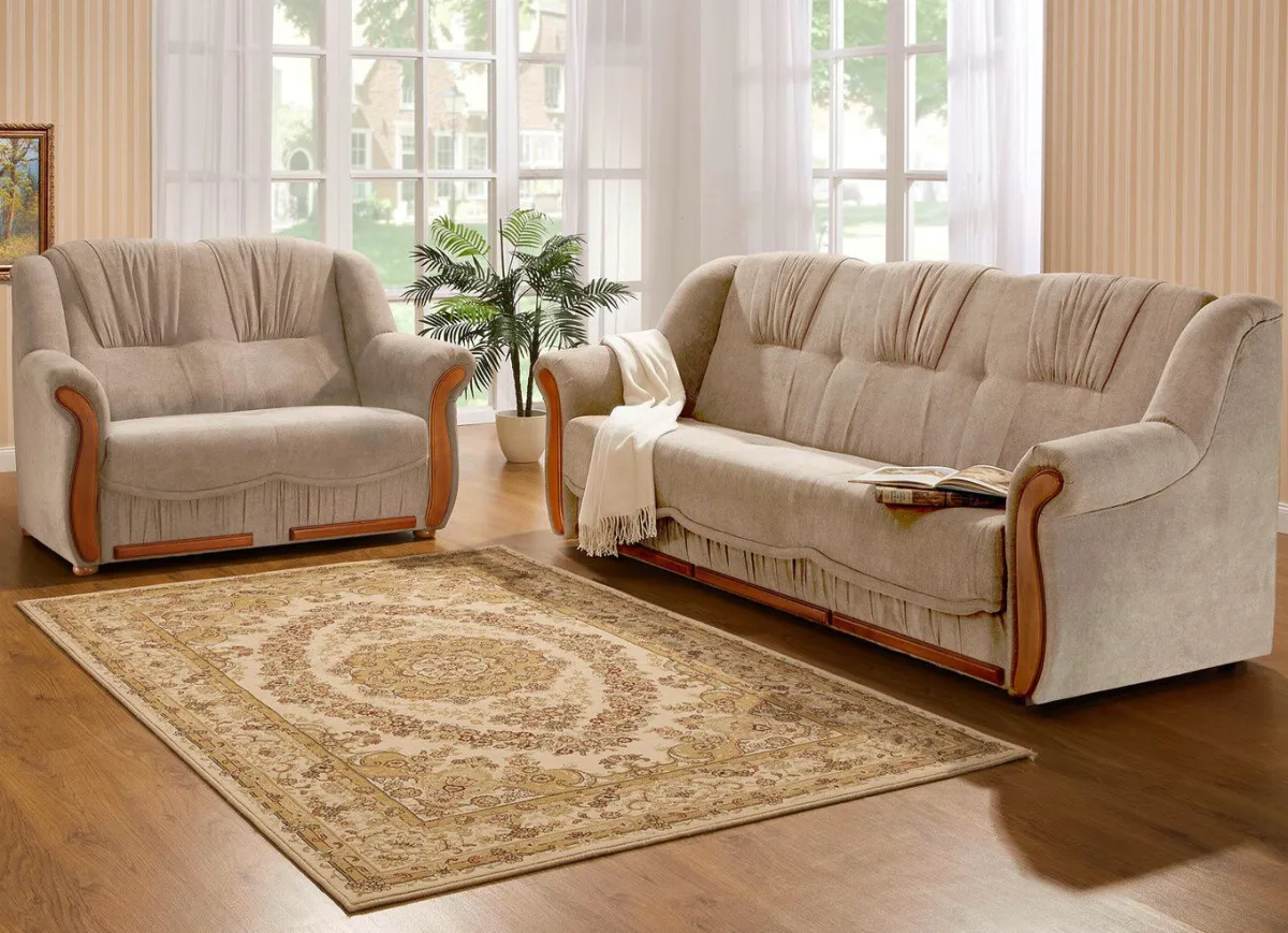 Online BADER Polstermöbel mit angenehmem, hochflorigem Stoffbezug CREME