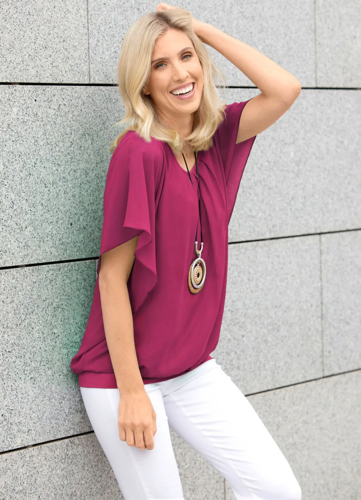 Outlet BADER Poncho-Tunika mit eingearbeitetem Top BEERE