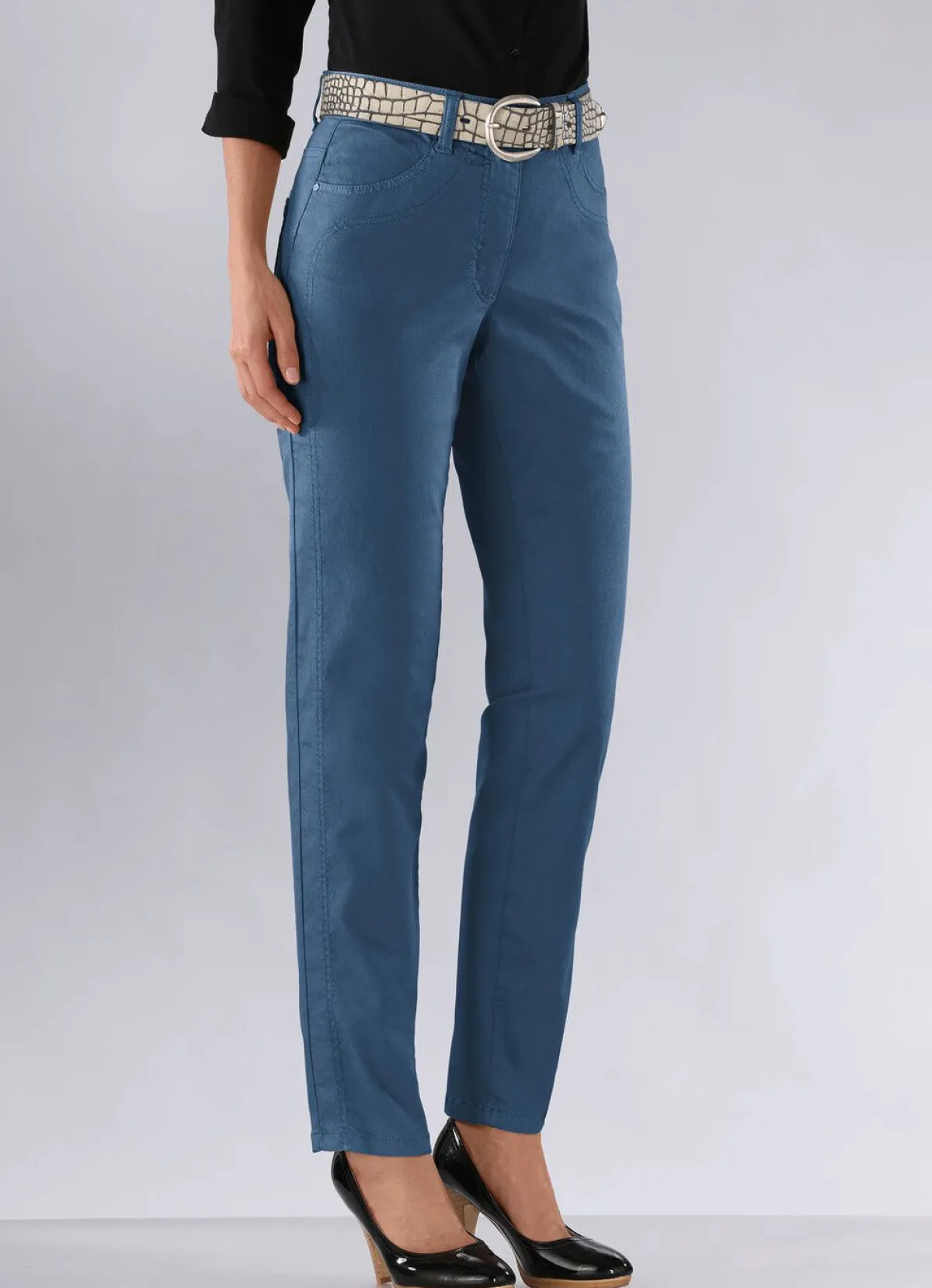 Hot BADER Power-Stretch-Jeans JEANSBLAU