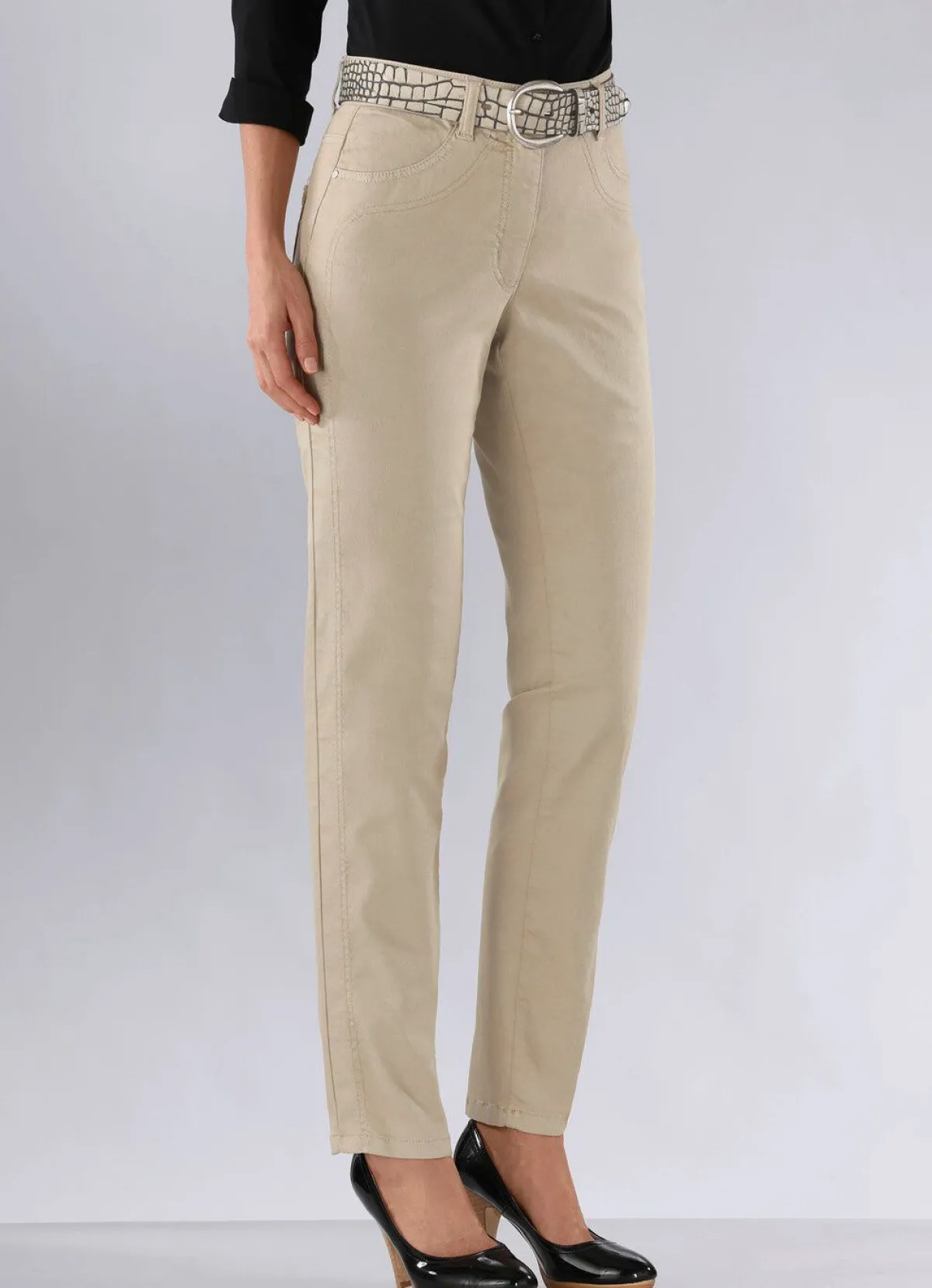 Hot BADER Power-Stretch-Jeans SAND