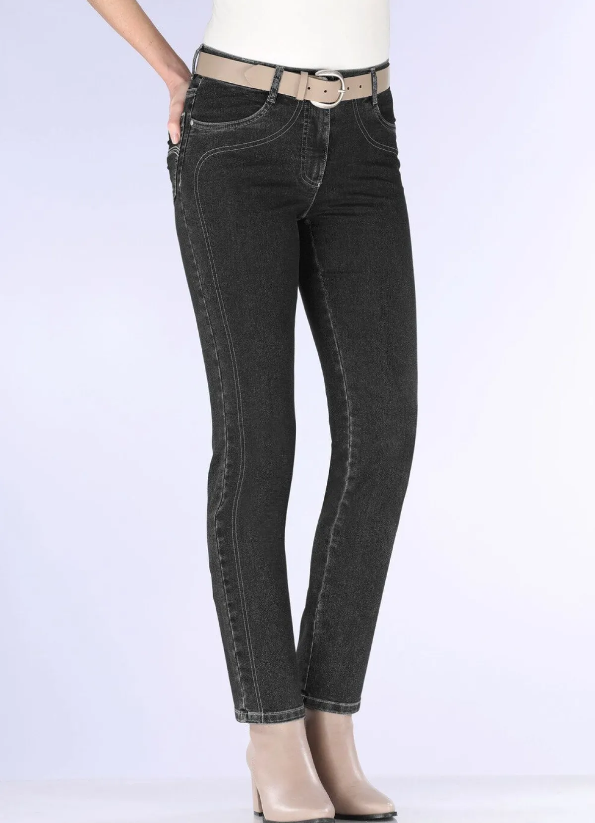 Hot BADER Power-Stretch-Jeans SCHWARZ