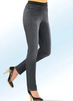 Best COSMA Power-Stretch-Jeans in Schlupfform GRAU
