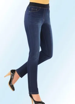 Sale COSMA Power-Stretch-Jeans in Schlupfform DUNKELBLAU