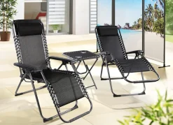 Online BADER Praktisches, 3-teiliges Relax-Set zum Super-Preis SCHWARZ-GRAU
