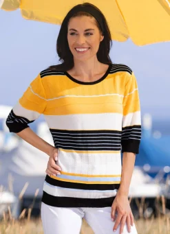 New BADER Pulli mit weichem Griff GELB-SCHWARZ-WEISS