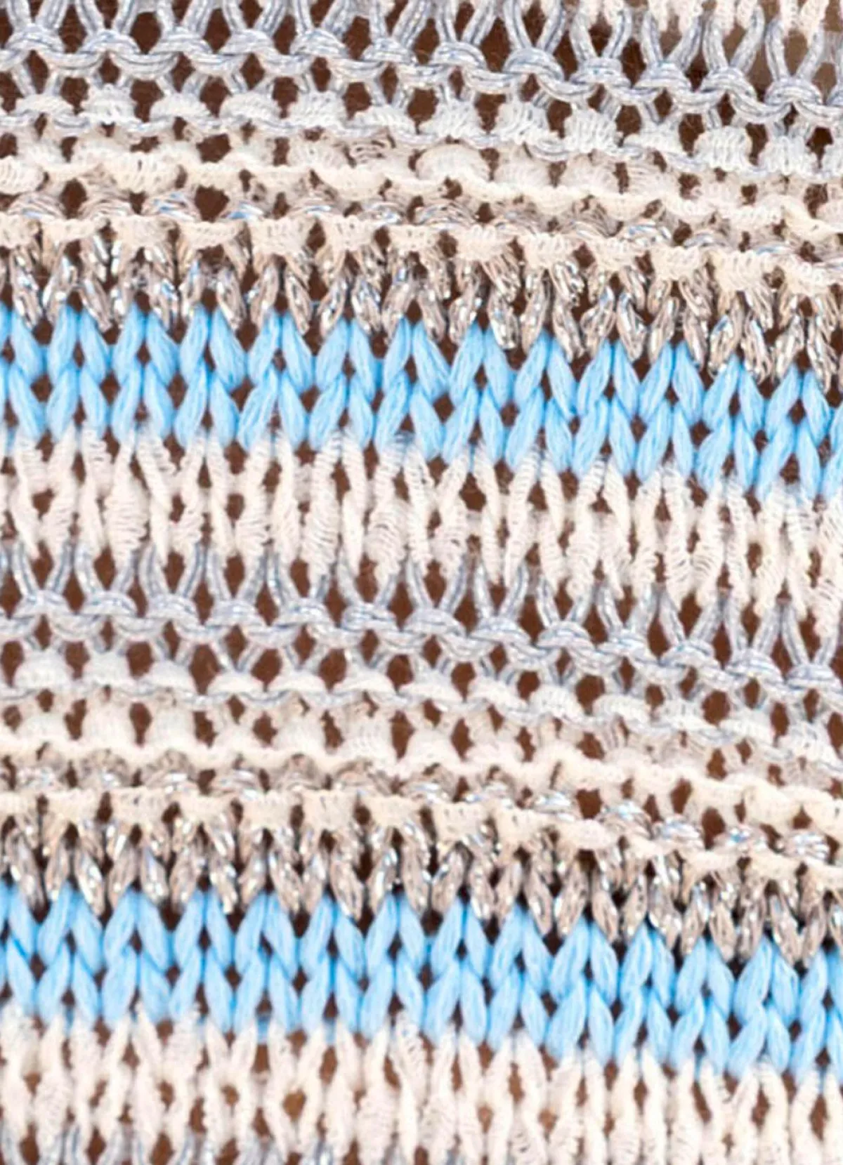 Hot BADER Pullover aus edlem Bändchengarn BLEU-ECRU-MULTICOLOR