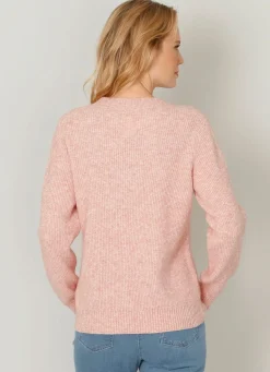Clearance BADER Pullover aus Effektgarn ROSÉ