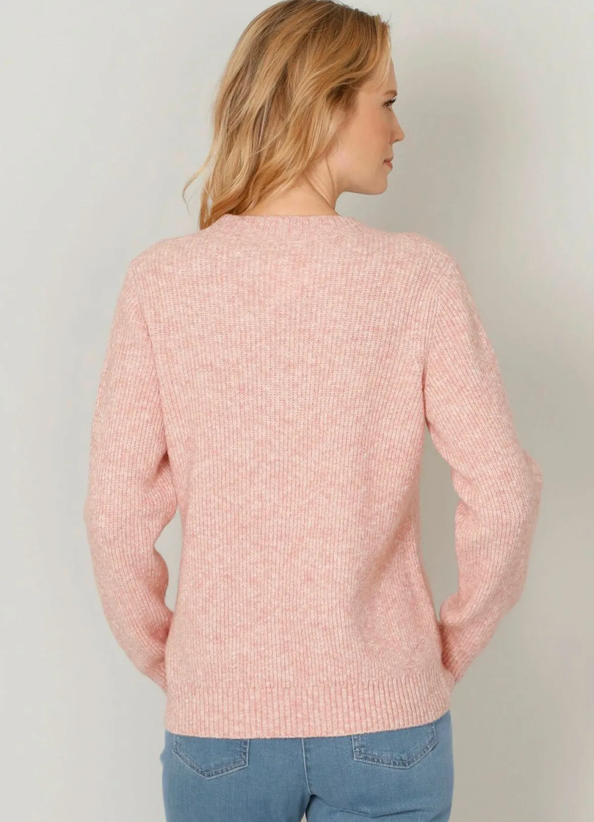 Clearance BADER Pullover aus Effektgarn ROSÉ