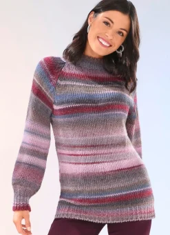 Online BADER Pullover aus hochwertigem Multicolorgarn mit Schurwolle ROSÉ-MULTICOLOR