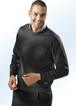 Hot BADER Pullover in 4 Farben mit rundem Halsausschnitt SCHWARZ