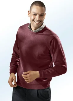 Clearance BADER Pullover in 4 Farben mit rundem Halsausschnitt WEINROT