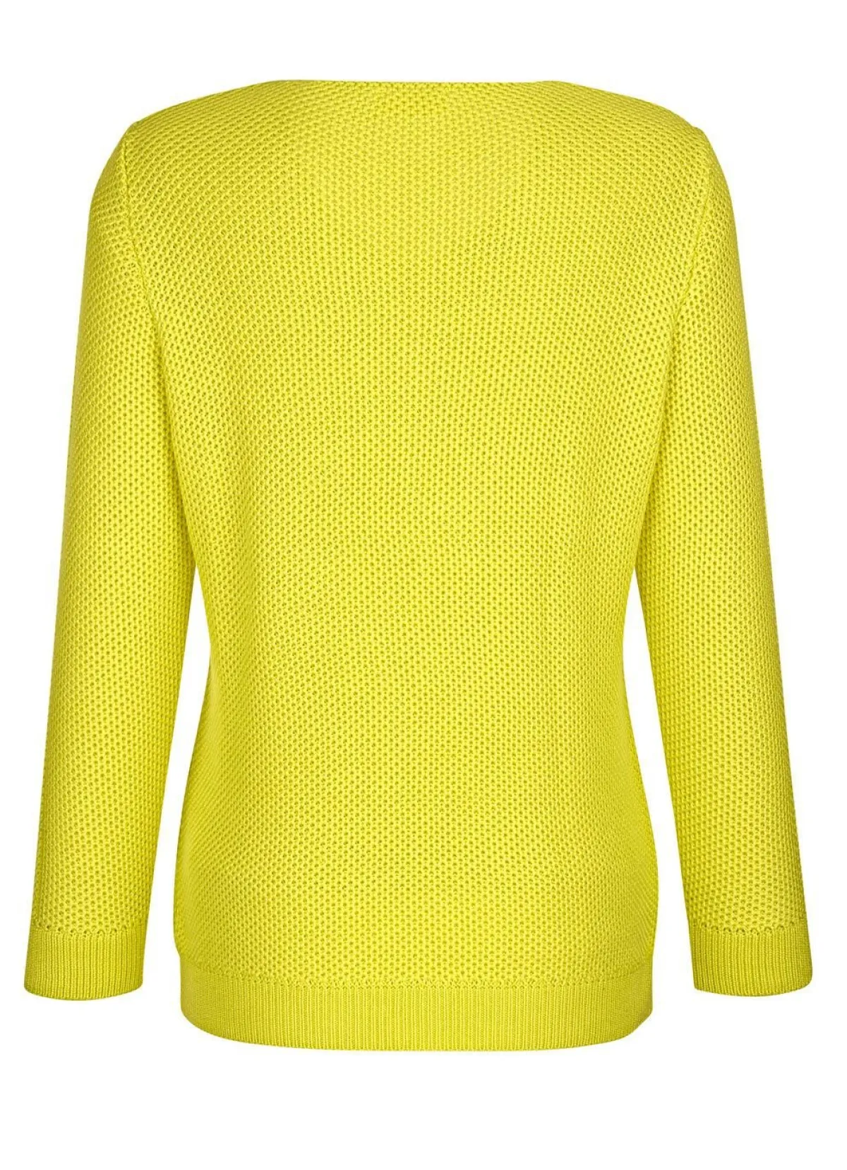 Online BADER Pullover in dekorativer Struktur GELB