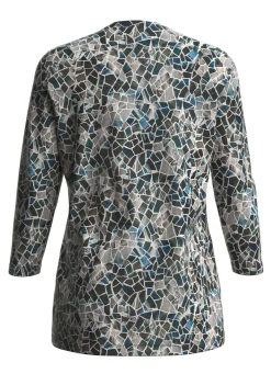 Online KLAUS MODELLE MADE IN GERMANY Pullover in Feinstrick BLAU-WEISS-MULTICOLOR
