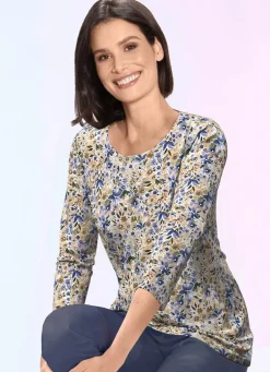 Best KLAUS MODELLE MADE IN GERMANY Pullover in Feinstrick BEIGE-BLAU-MULTICOLOR