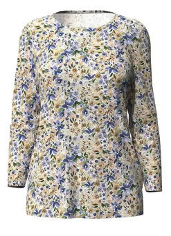 Best KLAUS MODELLE MADE IN GERMANY Pullover in Feinstrick BEIGE-BLAU-MULTICOLOR