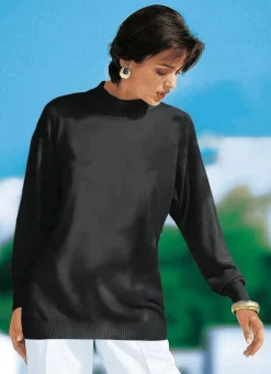New BADER Pullover in Feinstrick mit Schurwolle SCHWARZ