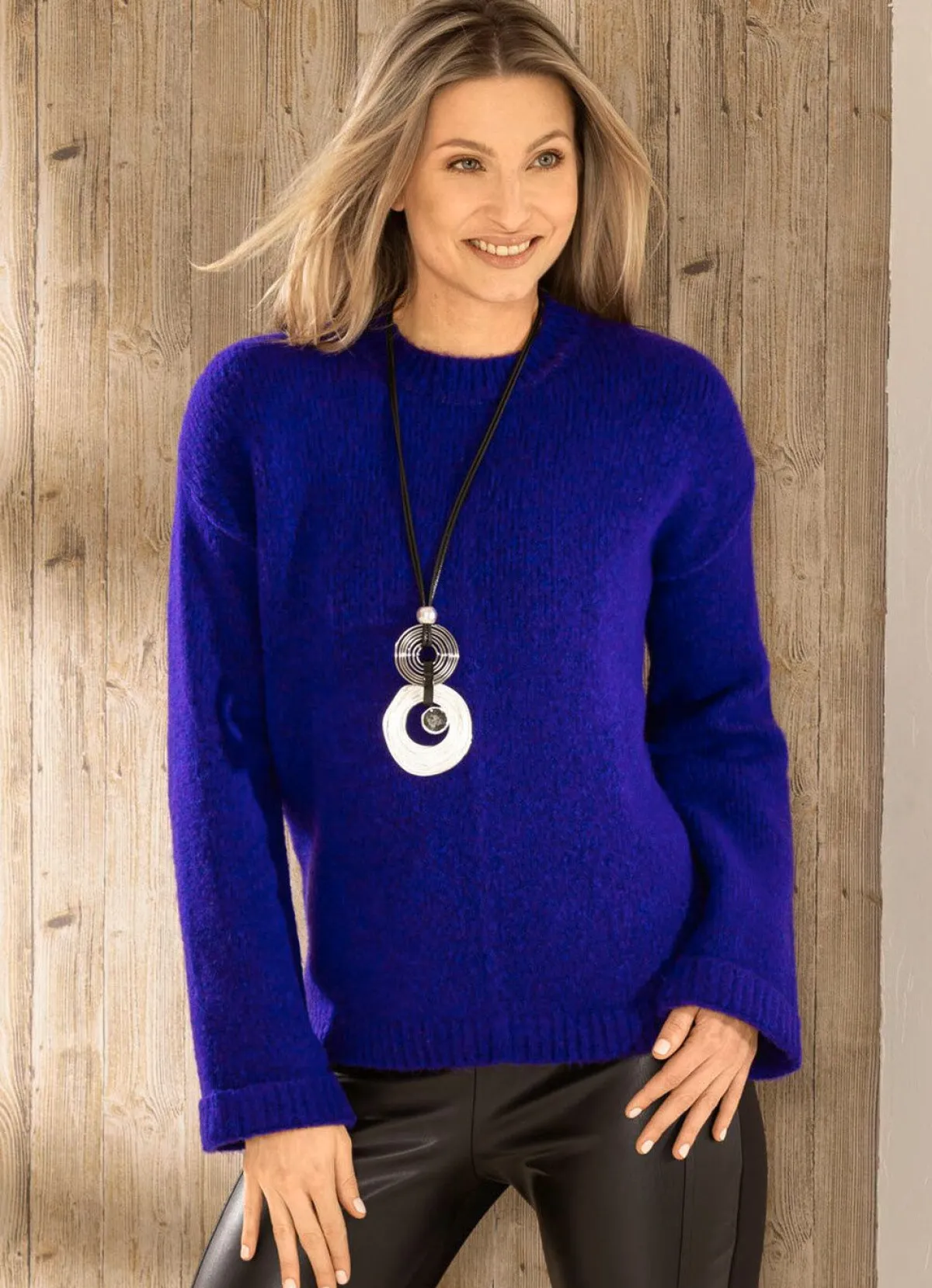 BADER Pullover in flauschig weichem Griff ULTRAVIOLETT