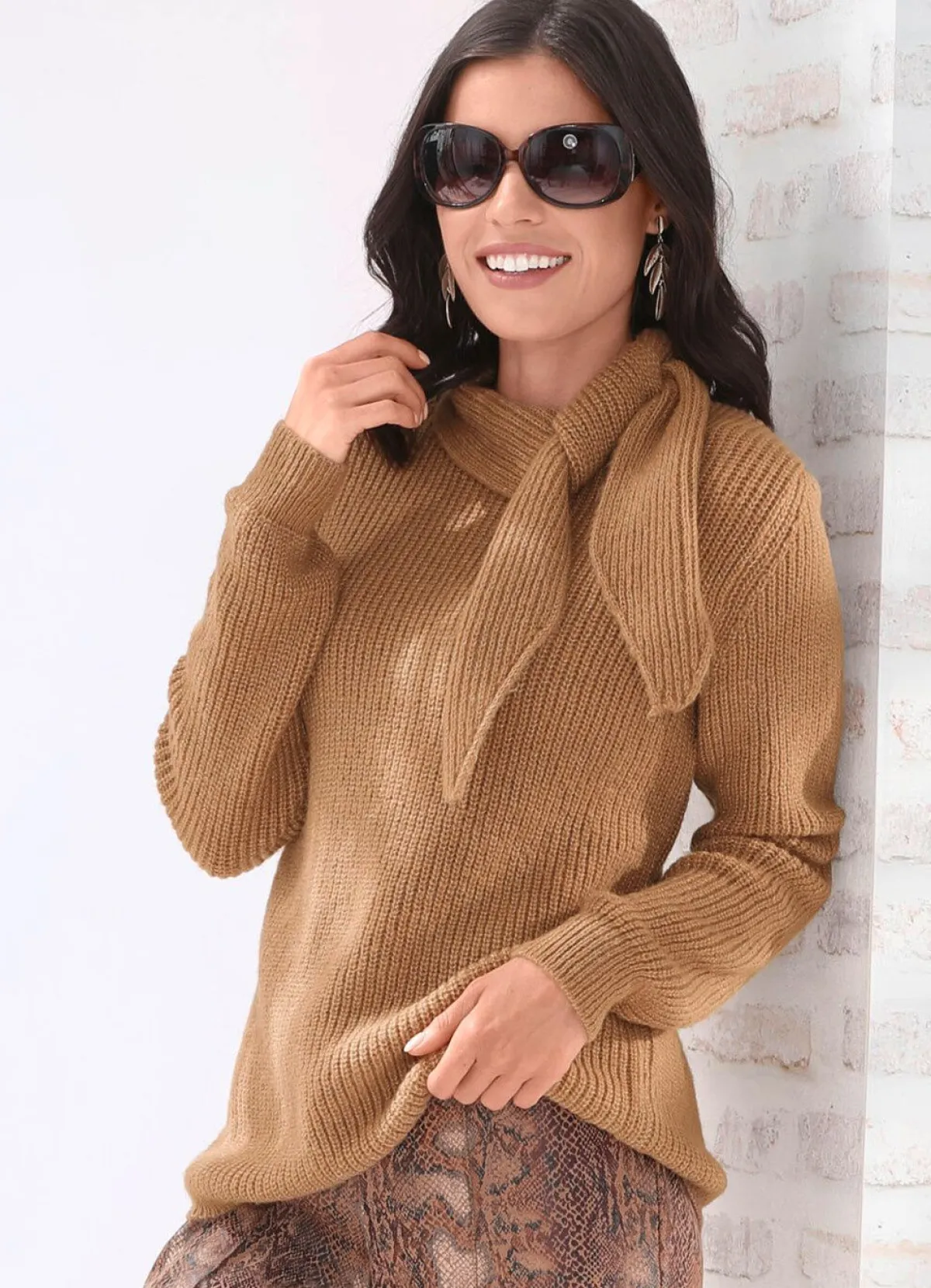 Hot BADER Pullover in flauschig weicher Qualität CAMEL