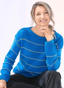 Outlet BADER Pullover in Flauschqualität KOBALTBLAU