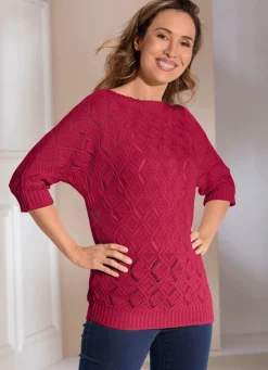 New BADER Pullover in Fledermausform ROT