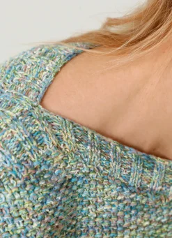 Sale BADER Pullover in Garnmix HELLGRÜN-GELB-MULTICOLOR