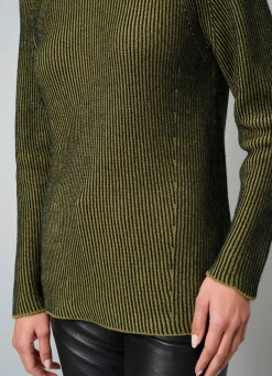Online BADER Pullover in Garnmix MOOSGRÜN