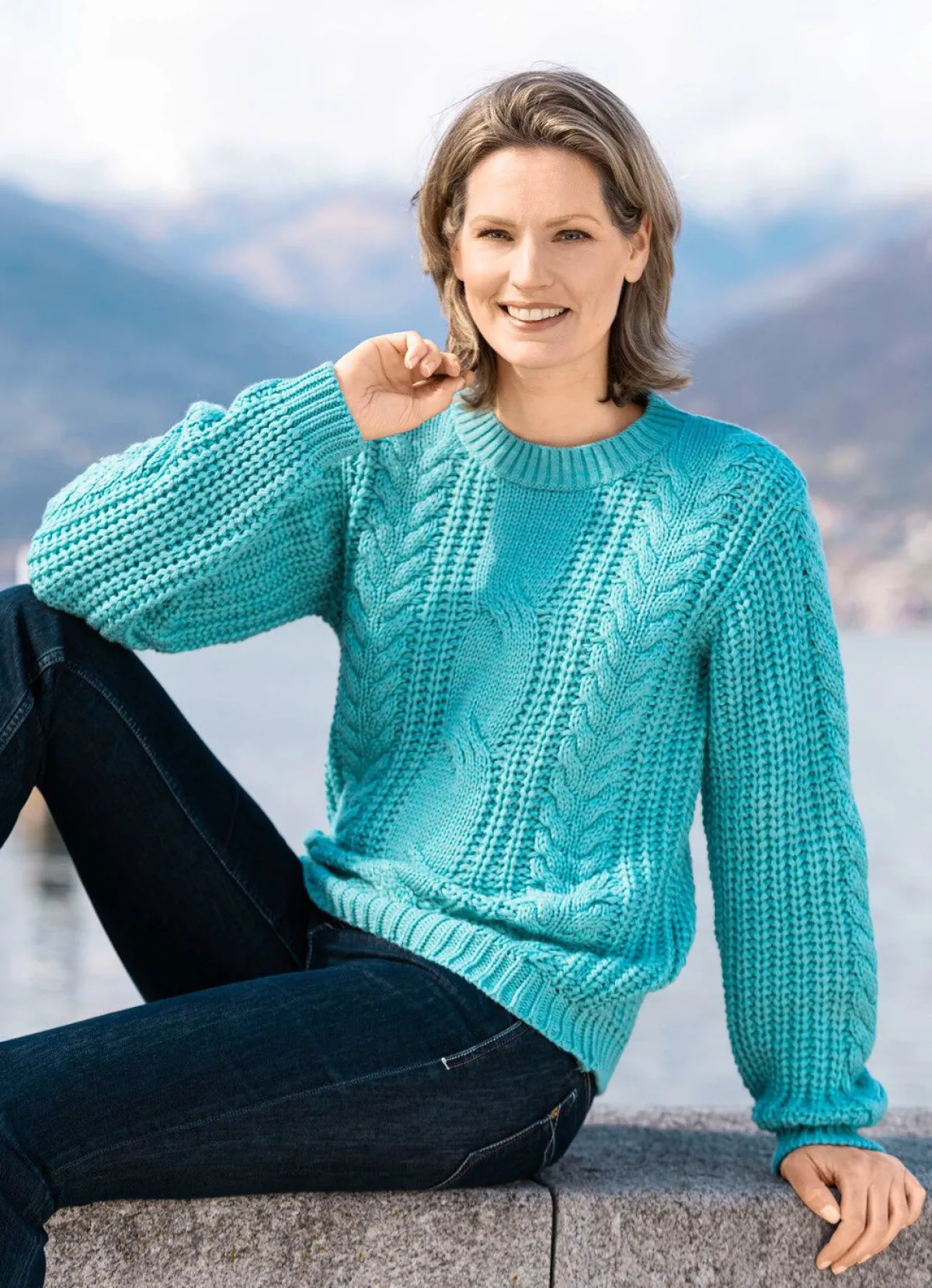 Hot BADER Pullover in Grobstrick MINT