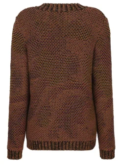Outlet BADER Pullover in Grobstrick SCHWARZ-LILA-ORANGE