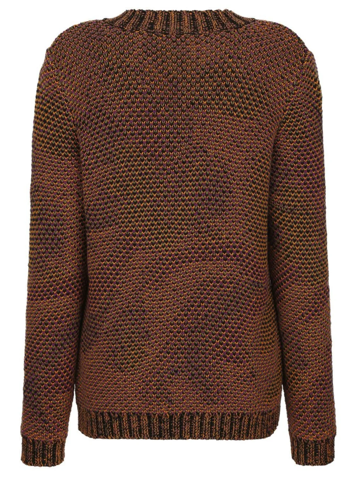 Outlet BADER Pullover in Grobstrick SCHWARZ-LILA-ORANGE